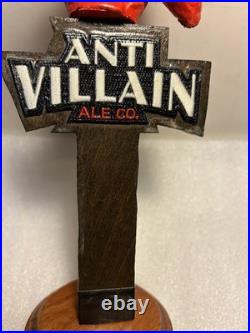 RARE ANTI-VILLAIN ALE CO. DAREDEVIL SUPERHERO draft beer tap handle RHODE ISLAND