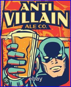 RARE ANTI-VILLAIN ALE CO. DAREDEVIL SUPERHERO draft beer tap handle RHODE ISLAND
