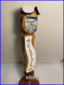 RARE AVIATOR BREWING AVIATOR AMBER ALE FIGHTER PILOT beer tap handle. WASHINGTON