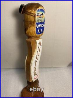 RARE AVIATOR BREWING AVIATOR AMBER ALE FIGHTER PILOT beer tap handle. WASHINGTON