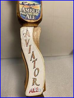RARE AVIATOR BREWING AVIATOR AMBER ALE FIGHTER PILOT beer tap handle. WASHINGTON