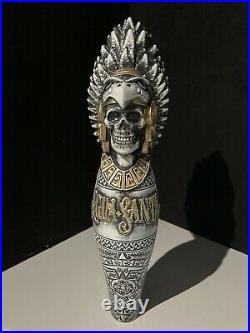 RARE! Agua Santa 10 Skeleton Aztec Warrior Beer Tap Handle lot m