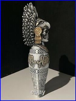 RARE! Agua Santa 10 Skeleton Aztec Warrior Beer Tap Handle lot m