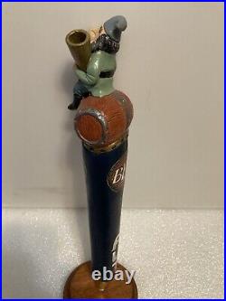 RARE. BBC ALT THIRSTY GNOME ON A BARREL draft beer tap handle. Gnome with no Home