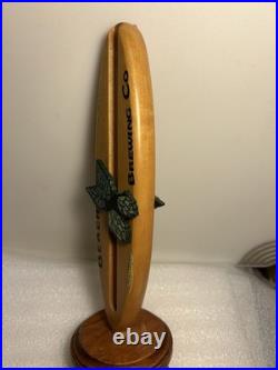 RARE BEACH BREWING TIGER SHARK RED ALE SURFBOARD draft beer tap handle. VIRGINIA