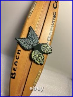 RARE BEACH BREWING TIGER SHARK RED ALE SURFBOARD draft beer tap handle. VIRGINIA