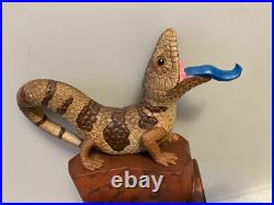 RARE. BLUE TONGUE BREWING BLUE TONGUE LIZARD draft beer tap handle. AUSTRALIA