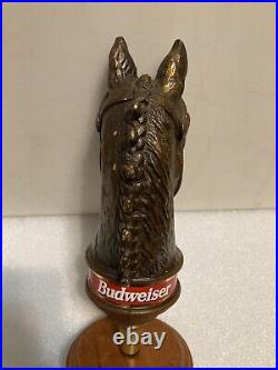 RARE BUDWEISER CLYDESDALE HORSE HEAD draft beer tap handle. ST. LOUIS, MISSOURI