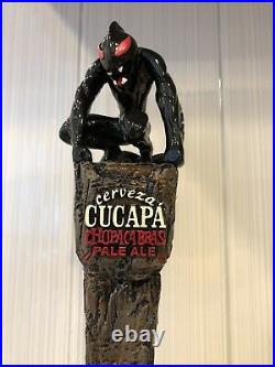 RARE Closed Brewery Cerveza Cucapa Chupacabras Pale Ale Monster Beer Tap Handle