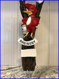 RARE Closed Brewery Peckerhead Woodpecker Bird IPA Pale Ale Rare Beer Tap Handle