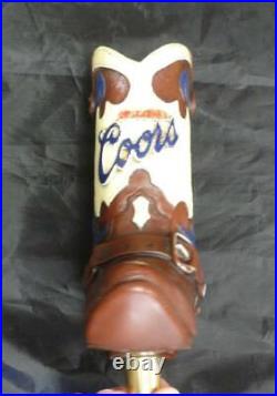 RARE Coors Cowboy Boot Beer Tap Handle