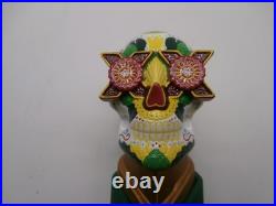 RARE Dos Equis Lager Especial Dia De Los Muertos MALE Skull Beer Tap Handle