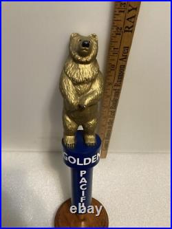 RARE. GOLDEN PACIFIC GOLDEN BEAR LAGER draft beer tap handle. CALIFORNIA