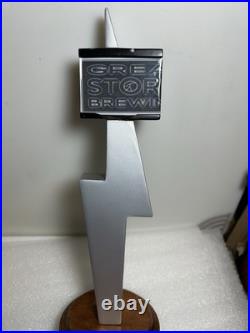 RARE GREAT STORM BREWING SILVER LIGHTNING WIT Draft beer tap handle. COLORADO