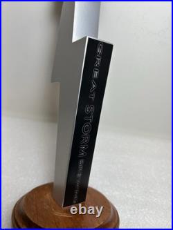 RARE GREAT STORM BREWING SILVER LIGHTNING WIT Draft beer tap handle. COLORADO