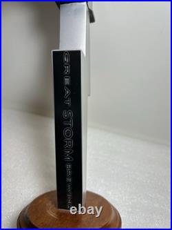 RARE GREAT STORM BREWING SILVER LIGHTNING WIT Draft beer tap handle. COLORADO