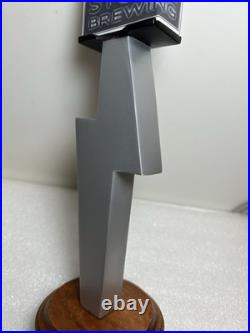 RARE GREAT STORM BREWING SILVER LIGHTNING WIT Draft beer tap handle. COLORADO