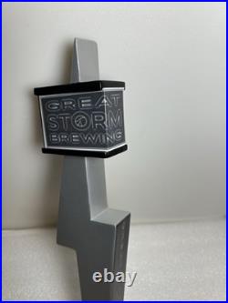RARE GREAT STORM BREWING SILVER LIGHTNING WIT Draft beer tap handle. COLORADO