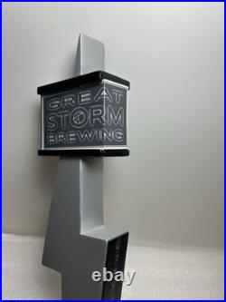 RARE GREAT STORM BREWING SILVER LIGHTNING WIT Draft beer tap handle. COLORADO