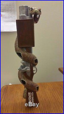 RARE HERITAGE BREWING RATTLE SNAKE RIFLE MUSKET OLD WEST 11 Beer Tap Handle
