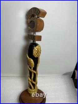 RARE HORSE THIEF HOLLOW BREWING 4 STAR HORSESHOE draft beer tap handle. ILLINOIS
