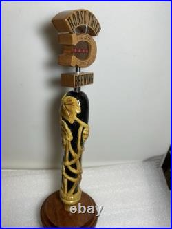 RARE HORSE THIEF HOLLOW BREWING 4 STAR HORSESHOE draft beer tap handle. ILLINOIS