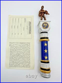 RARE Hawthorne Village USMC Tribute to Valor Beer Tap Handle Valor with COA