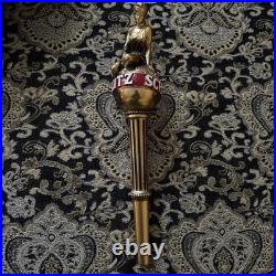 -RARE NEW IN BOX- Schlitz Beer Tap Handle Goddess of Liberty 12.5 Gold Cast