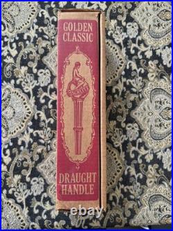 -RARE NEW IN BOX- Schlitz Beer Tap Handle Goddess of Liberty 12.5 Gold Cast