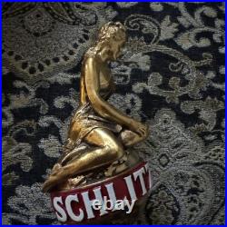 -RARE NEW IN BOX- Schlitz Beer Tap Handle Goddess of Liberty 12.5 Gold Cast