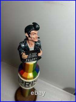 RARE PRISM BREWING FELONY IPA GANGSTER MUGSHOT beer tap handle. PENNSYLVANIA