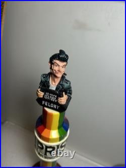 RARE PRISM BREWING FELONY IPA GANGSTER MUGSHOT beer tap handle. PENNSYLVANIA