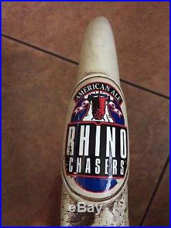 RARE RHINO CHASERS Horn Beer Keg Tap Handle