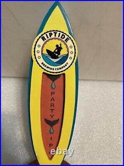 RARE. RIPTIDE BREWING PARTY IPA SURBOARD draft beer tap handle. FLORIDA