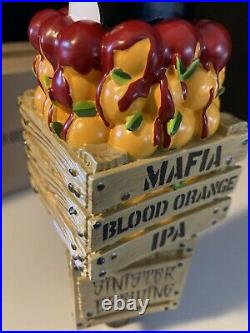 RARE! SINISTER BREWING 11 Mafia Blood Orange IPA Skeleton Beer Tap Handle lot