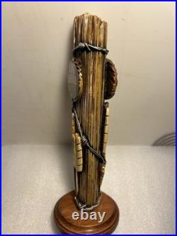 RARE TALLGRASS KING BUFFALO BARBED WIRE FENCE POST draft beer tap handle. KANSAS