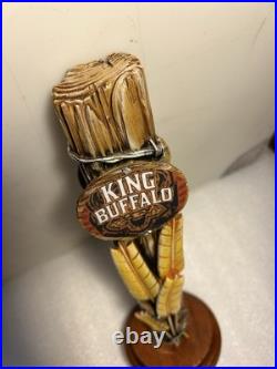 RARE TALLGRASS KING BUFFALO BARBED WIRE FENCE POST draft beer tap handle. KANSAS