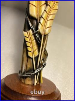 RARE TALLGRASS KING BUFFALO BARBED WIRE FENCE POST draft beer tap handle. KANSAS