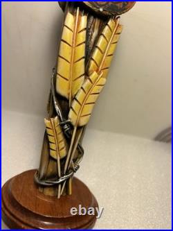 RARE TALLGRASS KING BUFFALO BARBED WIRE FENCE POST draft beer tap handle. KANSAS