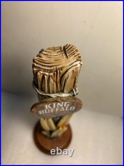RARE TALLGRASS KING BUFFALO BARBED WIRE FENCE POST draft beer tap handle. KANSAS