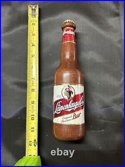 RARE Vintage Leinenkugel's Solid Wood ORIGINAL PREMIUM BEER Bottle Tap Handle