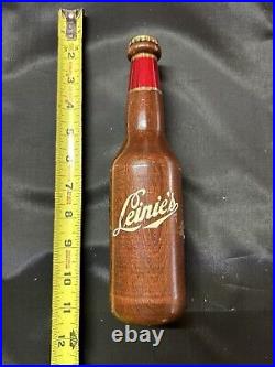 RARE Vintage Leinenkugel's Solid Wood ORIGINAL PREMIUM BEER Bottle Tap Handle