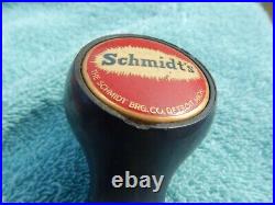 RARE Vintage Schmidt's Beer Tap Handle Knob Detroit Michigan Brewery 1940/50s