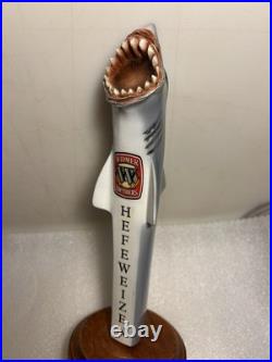 RARE WIDMER BROS. GREAT WHITE SHARK HEFEWEIZEN draft beer tap handle. OREGON