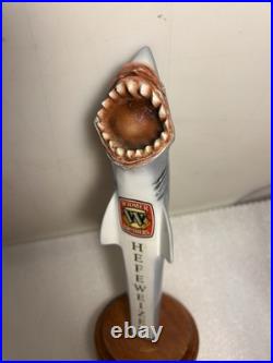RARE WIDMER BROS. GREAT WHITE SHARK HEFEWEIZEN draft beer tap handle. OREGON