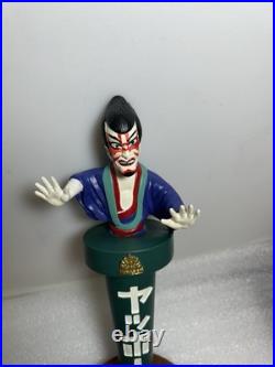 RARE YOHO BREWING JAPANESE SAMURAI KABUKI MAN Draft beer tap handle. JAPAN