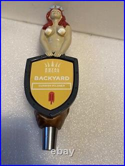 ROYAL DOCKS MERMAID BACKYARD SUMMER PILSNER draft beer tap handle. OHIO