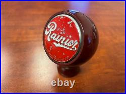 Rainier beer ball knob rare Spokane Washington version tap handle vintage old