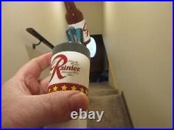 Rainier beer tap handle figural walking bottle 13 bar seattle Washington mib