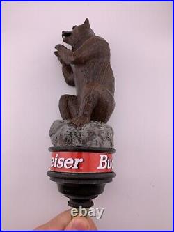 Rare Budweiser Brown Bear 10 Draft Beer Tap Handle